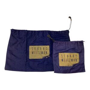 Stuart Weitzman Blue Drawstring Dust‎ Bags - Set Of 2